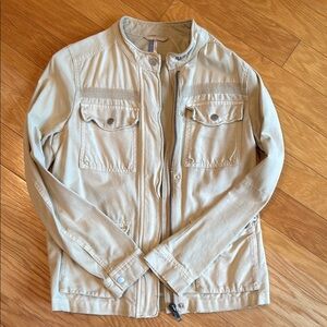Free people Beige Zip-Up Jacket